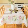 Finest Floral Coloring Rectangle Easter Tablecloth Non Iron Stain Resistant Table Cover 60x84 inch