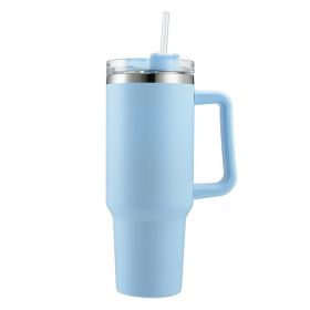 30OZ Straw Coffee Insulation Cup With Handle Portable Car Stainless Steel Water Bottle LargeCapacity Travel BPA Free Thermal Mug (Capacity: 1PC)