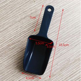 Plastic Ice Block Shovel Flour Food Candy Scoop Coffee Beans Bar Ice Scraper Corn Grain Spoon Kitchen Storage Buffet Gadgets (Color: BLACK)