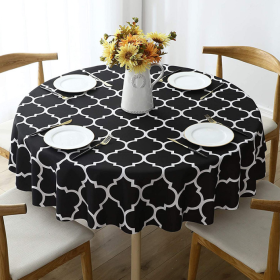 Tablecloth For Round Tables Waterproof Satin Resistant Washable Dining Table Protector (size: 100*100cm)